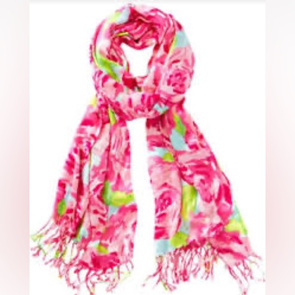 Lilly Pulitzer Murfee scarf Hotty Pink First Impression